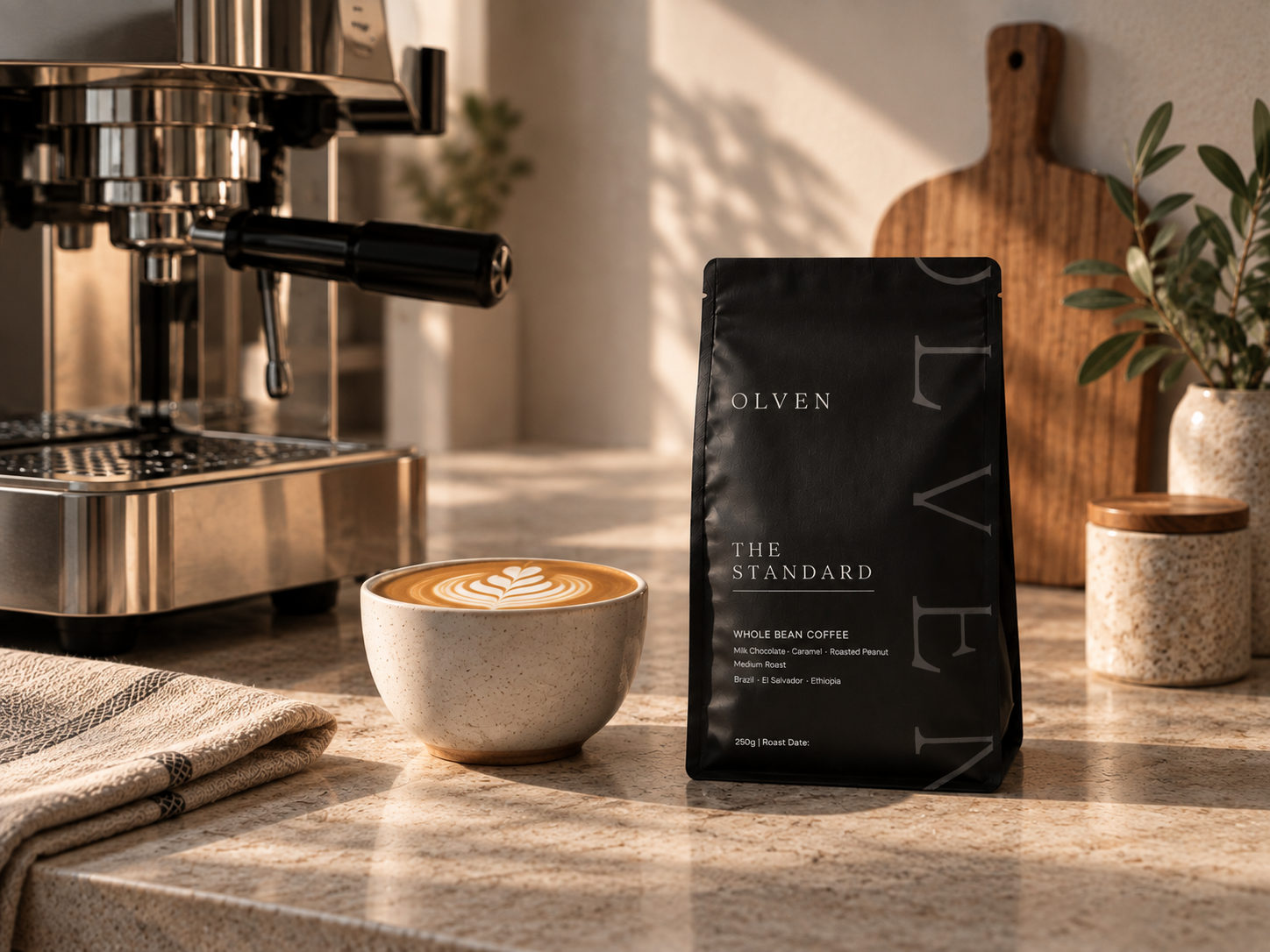 OLVEN — The Standard beside a domestic espresso machine